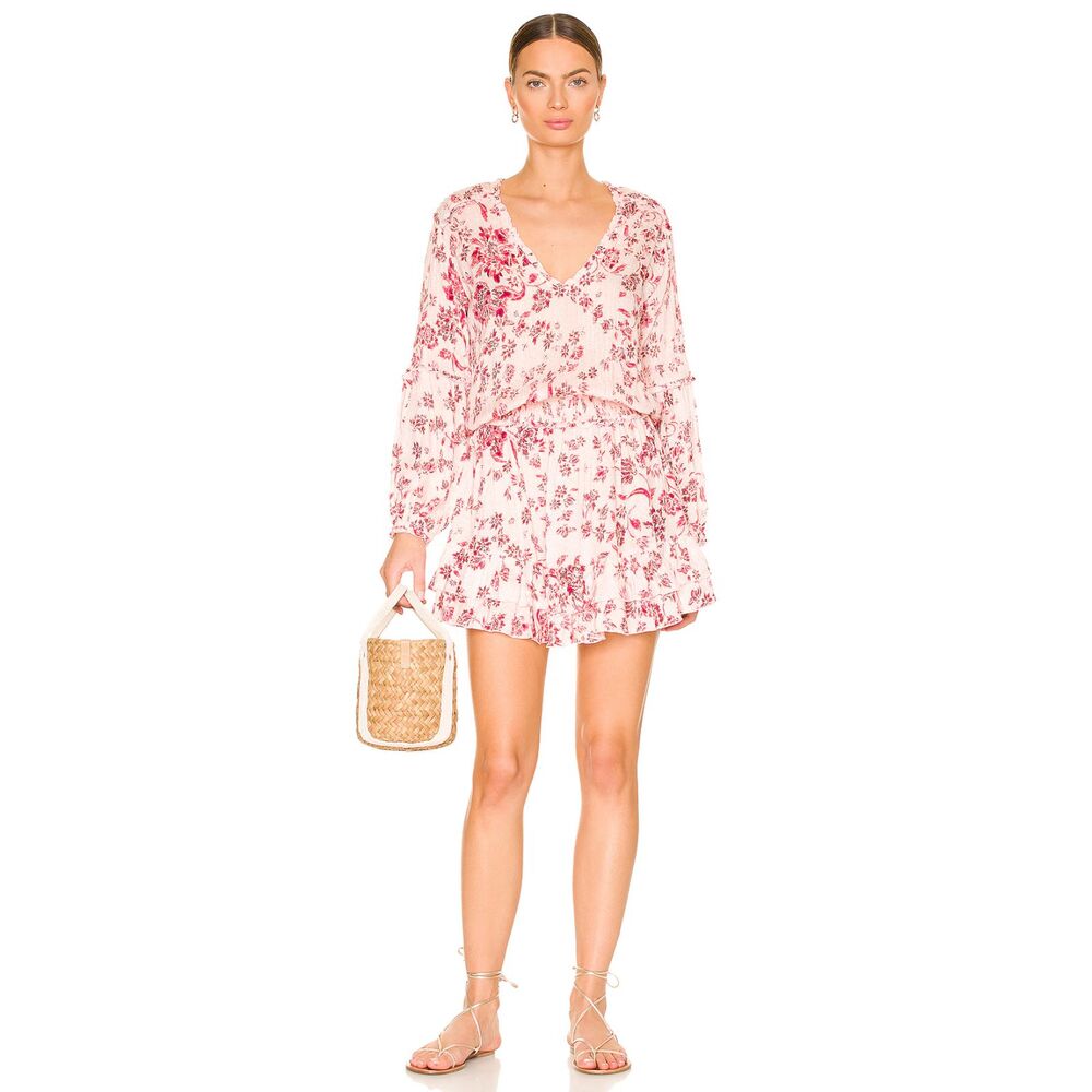 Poupette St Barth Ilona Long Sleeves Mini Dress
